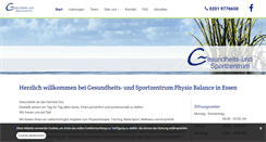 Desktop Screenshot of physio-essen.com
